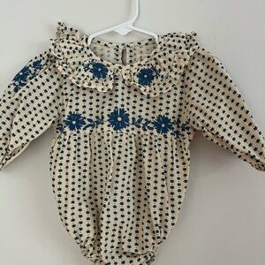 Lali Belle Romper with Embroidery 12M